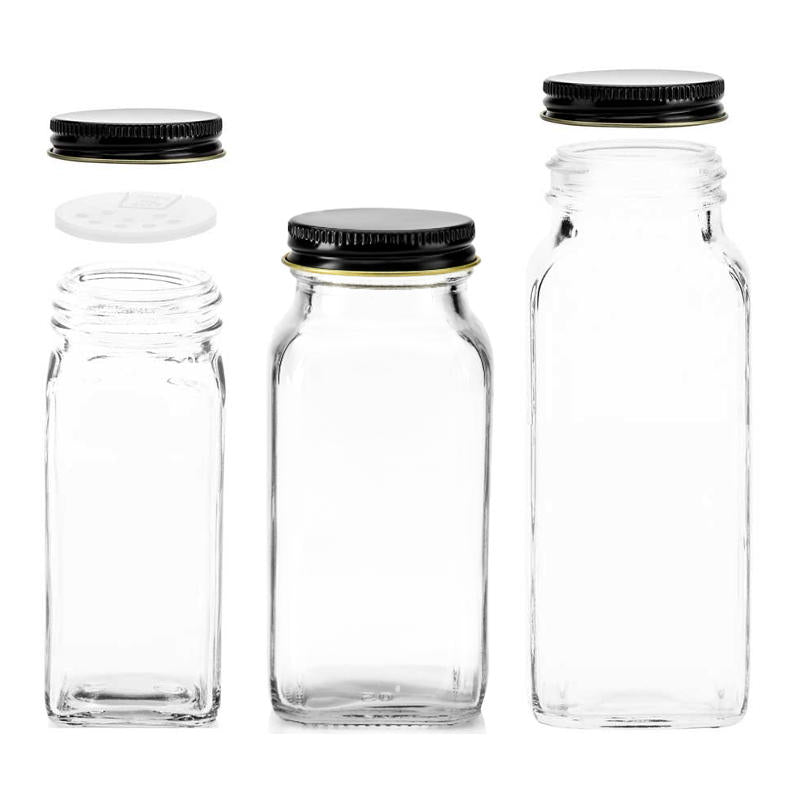 Spiceluxe Custom 4 Oz Empty Glass Spice Jar Set PERSONALIZED