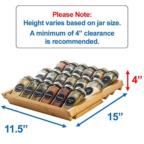 SpiceLuxe Transformer Rack | Organize Spices in Drawer, Counter, or Cabinet