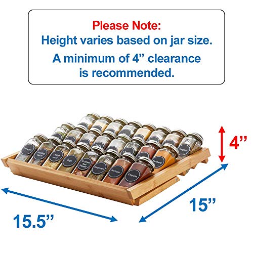 SpiceLuxe Transformer Rack | Organize Spices in Drawer, Counter, or Cabinet