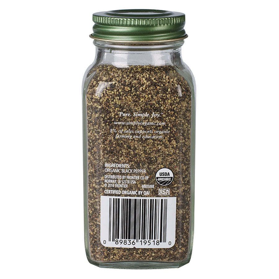 Simply Organic Black Coarse Grind Pepper 2.47 oz