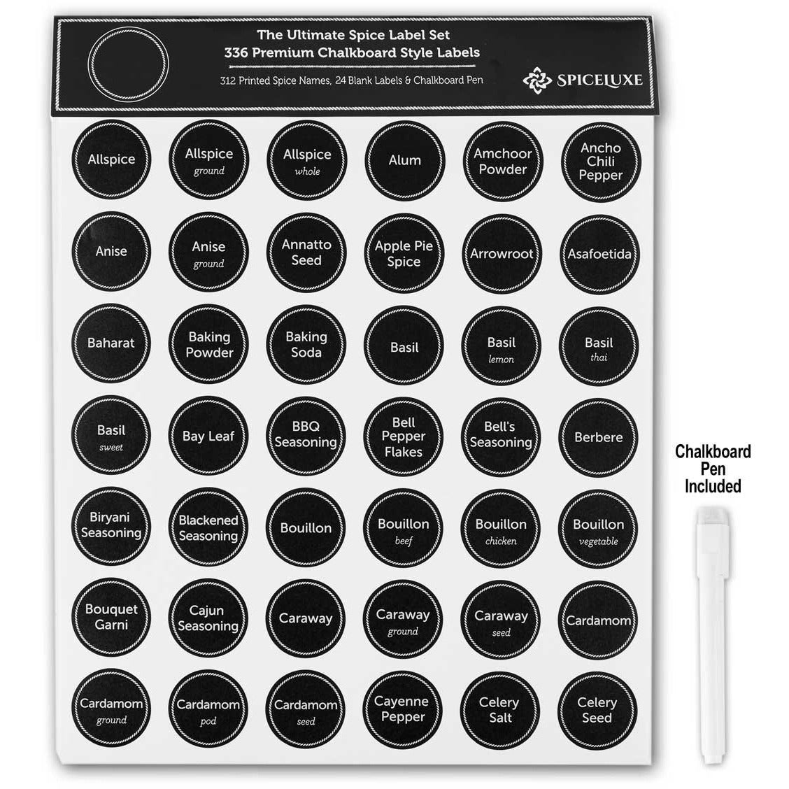 48pcs/set Removable Jam Jar Stickers Blackboard Sticker Craft Kitchen Labels  Chalkboard Label Stickers Black Wall Spice Sticker