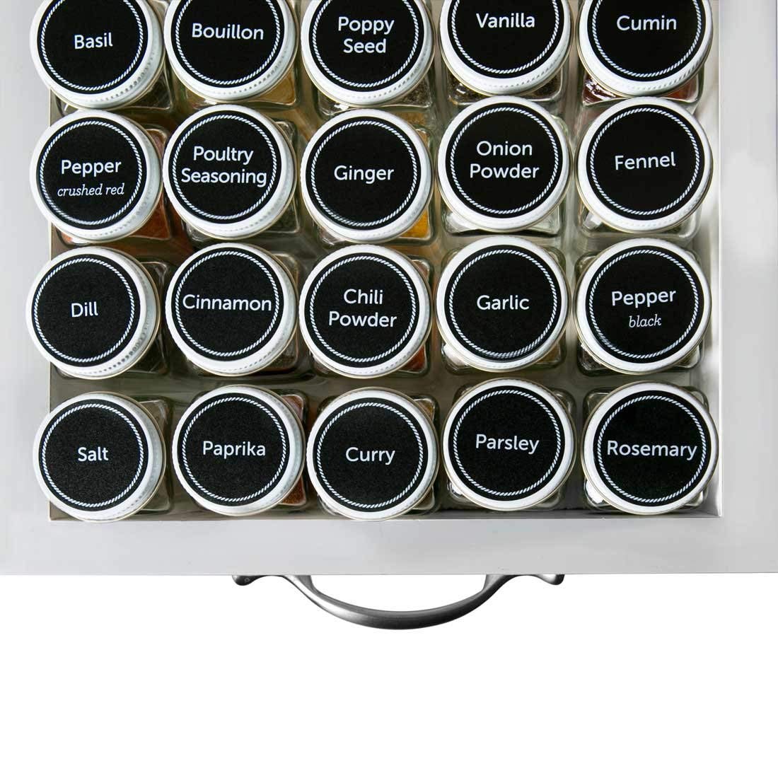 MAYELA Chalkboard Labels for Kitchen Canisters Spice Jars & Food
