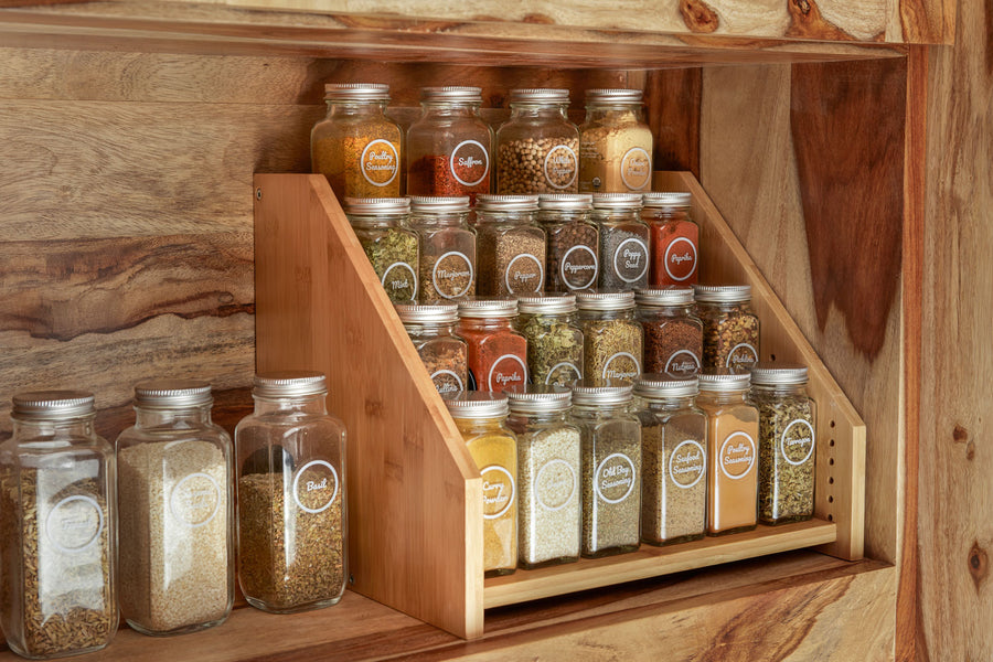 SpiceLuxe Organic Bamboo Cabinet Organizer